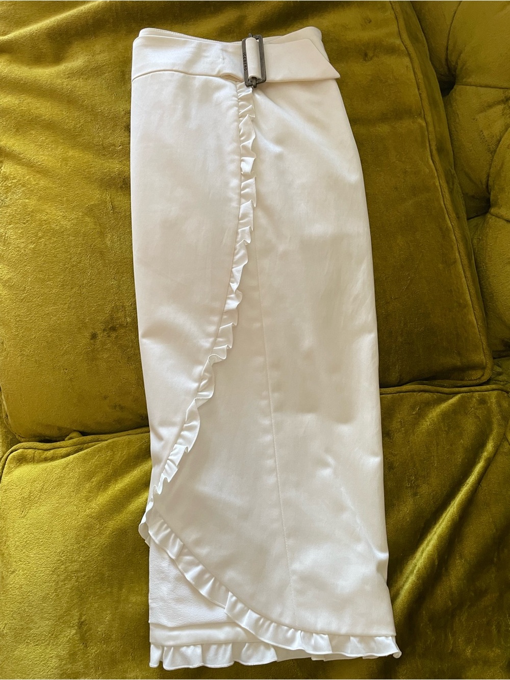 Iceberg Luxury Italian Ruffled Soft Cotton Poplin Skirt 🤍